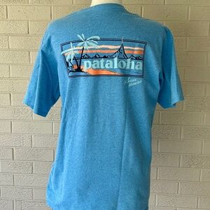 Patagonia Pataloha Mens Regular Fit Blue T Shirt Size Medium